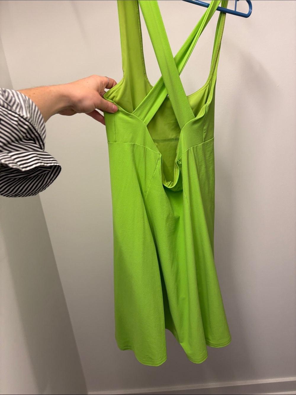 Outdoor Voices Neon Lime Mini Dress View 3